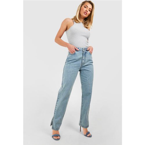 Jeans dritti Basics con spacco sul fondo - boohoo - Modalova