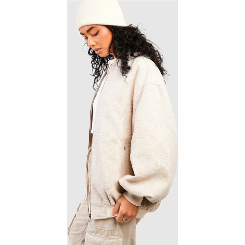 Chaqueta Bomber Oversize De Tejido Bouclé - boohoo - Modalova