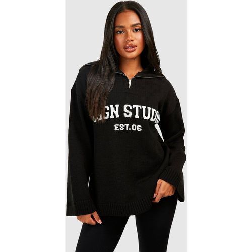 Maglione oversize Dsgn Studio con zip sul colletto - boohoo - Modalova