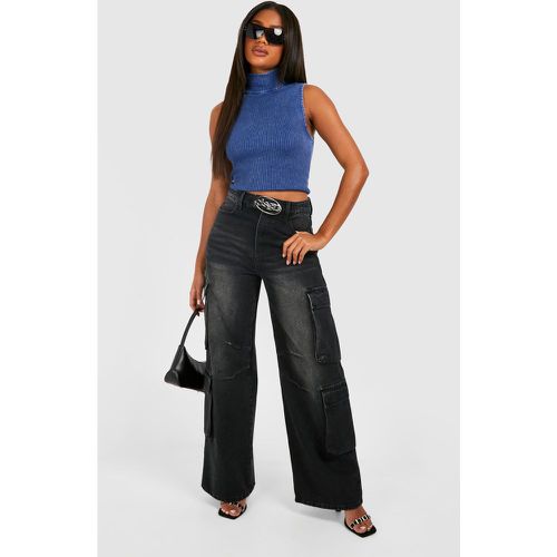 Pantaloni Cargo in denim con cintura Dsgn - boohoo - Modalova