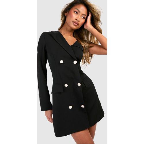 Vestito Blazer monospalla, Nero - boohoo - Modalova