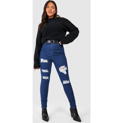 Jeans Plus Size Skinny Fit effetto smagliato - boohoo - Modalova