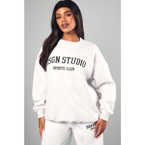 Sudadera Oversize Con Aplique Dsgn Studio - boohoo - Modalova