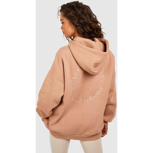 Sudadera Oversize Con Capucha Y Bordado En La Espalda - boohoo - Modalova