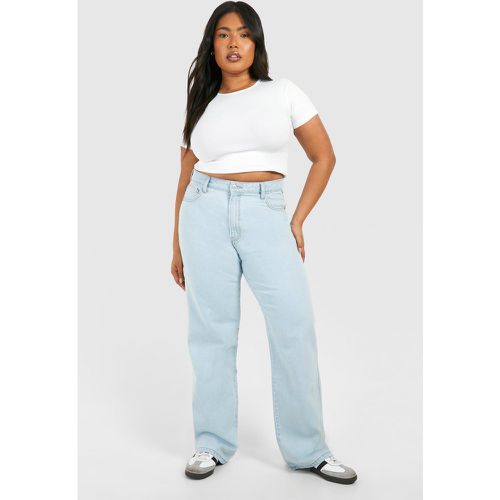 Plus Light Wash Slim Wide Leg Jean - boohoo - Modalova