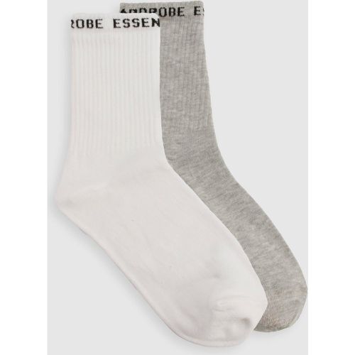 Wardrobe Essential 2 Pack Socks - boohoo - Modalova