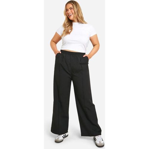 Pantaloni Plus Size a gamba ampia con cuciture - boohoo - Modalova