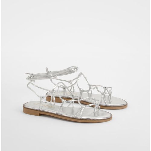 Sandalias Estilo Gladiador De Holgura Ancha Con Tiras Cruzadas - boohoo - Modalova