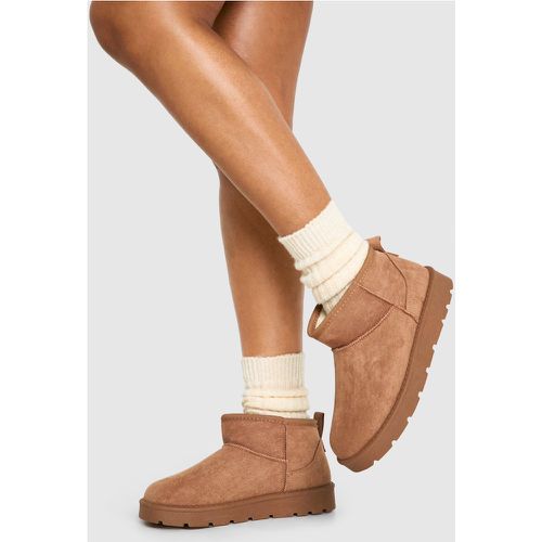 Stivali super mini comodi, Beige - boohoo - Modalova