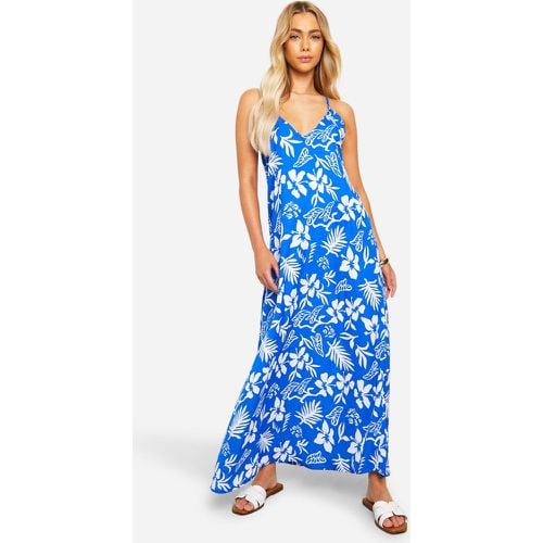 Vestito maxi color ibisco con spalline e scollo a V - boohoo - Modalova