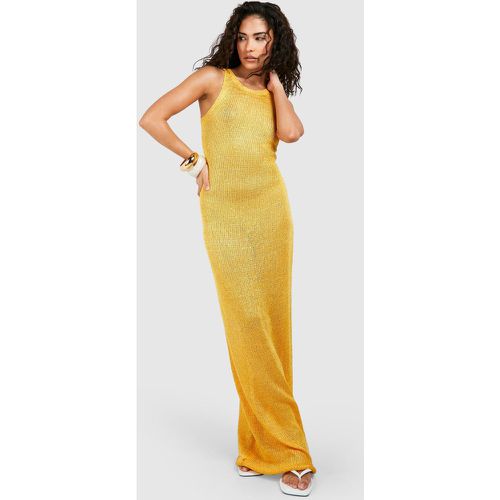 Vestido Petite Maxi Para La Playa De Punto Con Purpurina - boohoo - Modalova