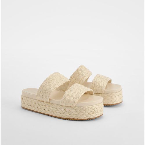 Sandali Flatform con doppia fascetta intrecciata - boohoo - Modalova