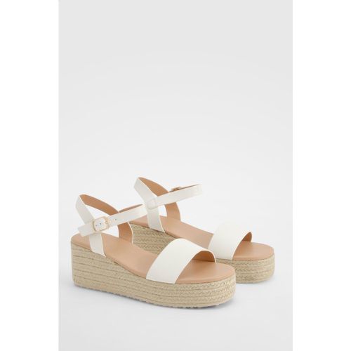 Part Mid Height Wedge, Bianco - boohoo - Modalova