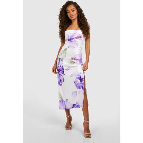 Vestido Lencero Midi Con Estampado De Flores - boohoo - Modalova