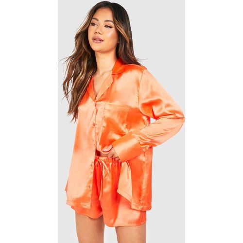 Set pigiama corto oversize arancione - boohoo - Modalova