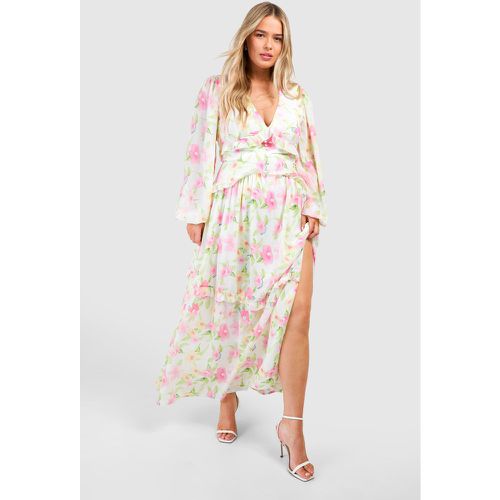 Plus Floral Waist Detail Maxi Dress - boohoo - Modalova