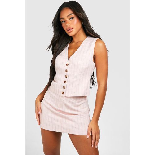 Tonal Stripe Micro Mini Skirt, Pink - boohoo - Modalova