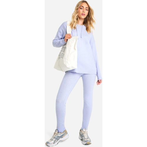 Felpa in maglia morbida con cappuccio & pantaloni coordinati - boohoo - Modalova