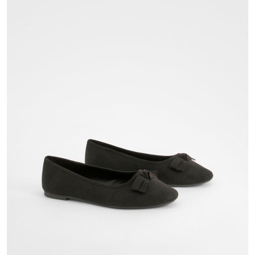 Ballerine con fiocco, Nero - boohoo - Modalova