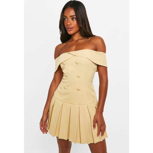 Bardot Tennis Skirt Dress, Giallo - boohoo - Modalova