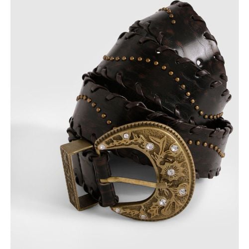 Cintura stile Western impunturata - boohoo - Modalova
