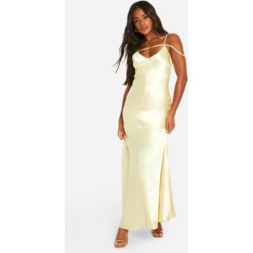 Strappy Column Maxi Dress, Giallo - boohoo - Modalova