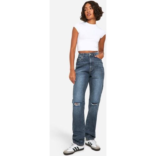 Jeans dritti Tall Basics a vita alta - boohoo - Modalova