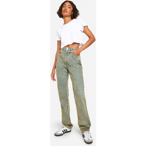 Jeans dritti Tall Basics a vita alta - boohoo - Modalova