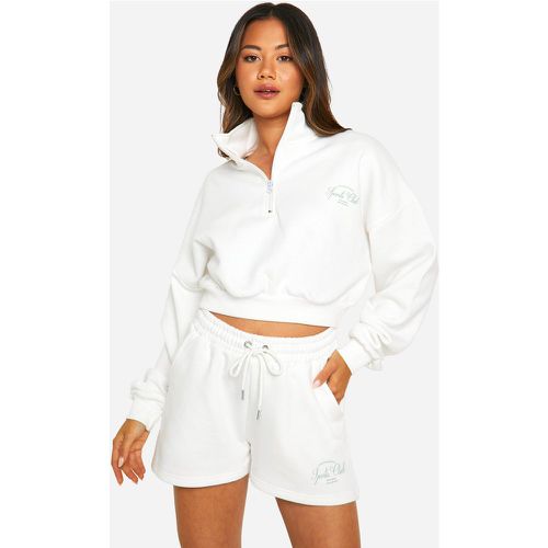 Sports Club Slogan Sweat Short - boohoo - Modalova