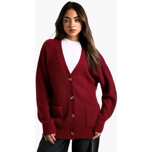 Cárdigan Boyfriend Oversize Holgado De Punto Suave - boohoo - Modalova