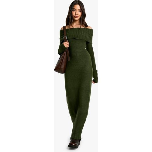 Vestido Jersey Maxi Oversize Premium Con Escote Bardot - boohoo - Modalova