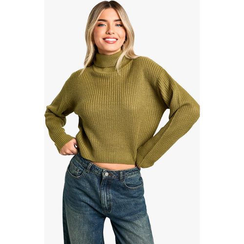 Maglione corto Basic a collo alto - boohoo - Modalova