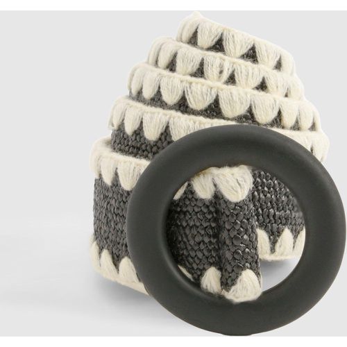 Contrast Stitch Elasticated Belt - boohoo - Modalova