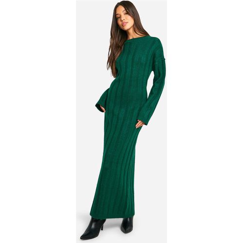 Vestido Maxi De Punto Y Canalé Suave - boohoo - Modalova