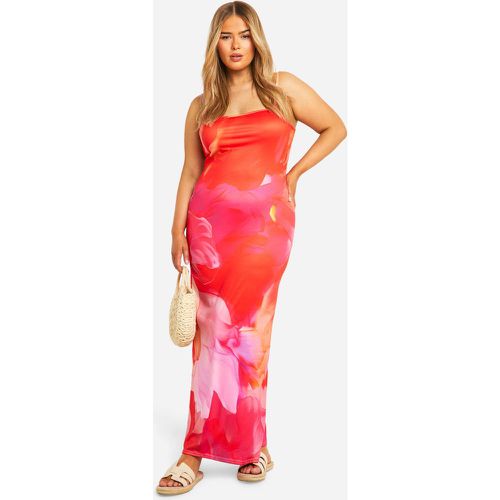 Vestito maxi Plus Size super morbido con scollo rotondo e stampa - boohoo - Modalova