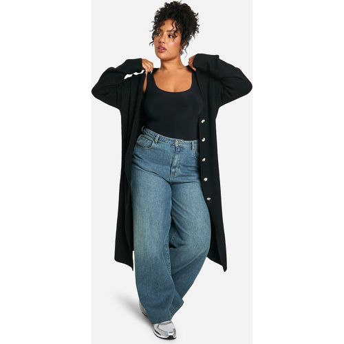 Cardigan lungo Plus Size in maglia morbida - boohoo - Modalova