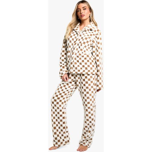 Pijama Con Botones Y Estampado De Cuadros - boohoo - Modalova