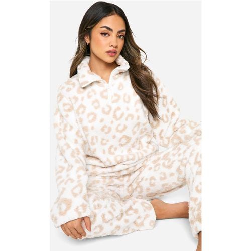 Set Loungewear da casa - felpa con zip corta & pantaloni tuta - boohoo - Modalova