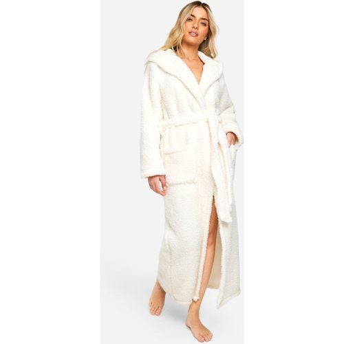 Vestaglia in morbido fleece, Bianco - boohoo - Modalova