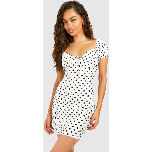 Bengaline Polka Dot Milkmaid Mini Dress - boohoo - Modalova