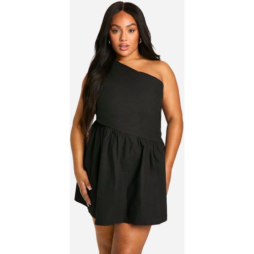 Vestito Skater Plus Size monospalla con cut-out - boohoo - Modalova