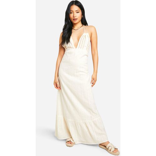 Vestido Petite Maxi Con Flecos Y Cuentas - boohoo - Modalova