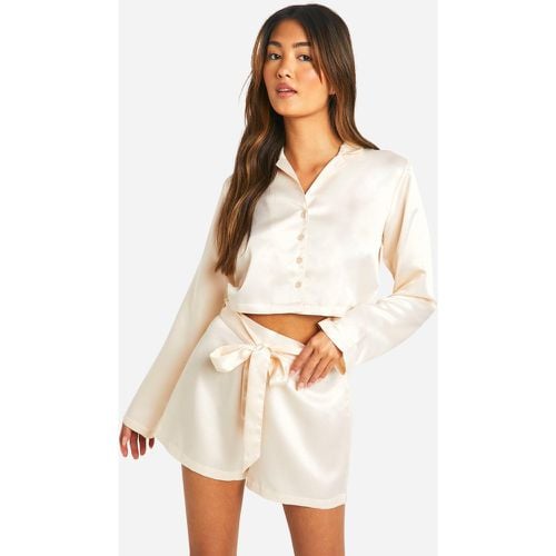 Conjunto De Pantalón Corto Y Camisa Para Novia - boohoo - Modalova