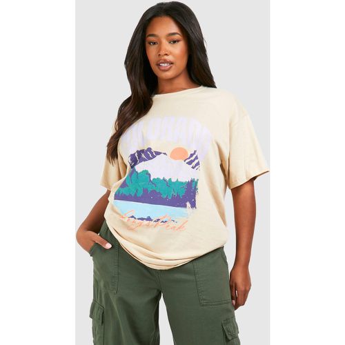T-shirt Plus Size con stampa Colorado Peak - boohoo - Modalova