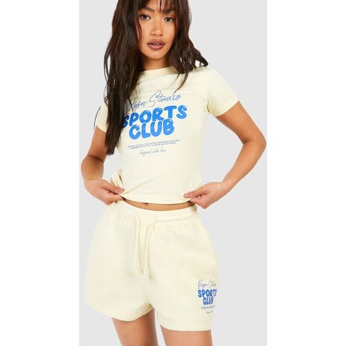 Pantaloncini in felpa con slogan Dsgn Studio Sports Club - boohoo - Modalova