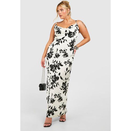 Vestito maxi pull-on Plus Size con stampa a fiori - boohoo - Modalova