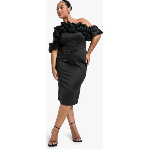 Vestito midi Plus Size con spalle scoperte - boohoo - Modalova