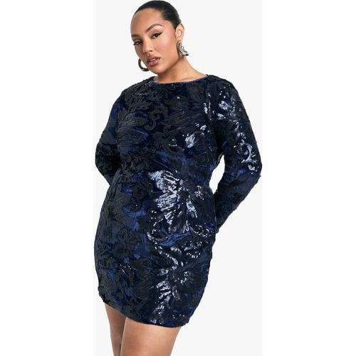 Tubino Plus Size in velluto con smagliature - boohoo - Modalova