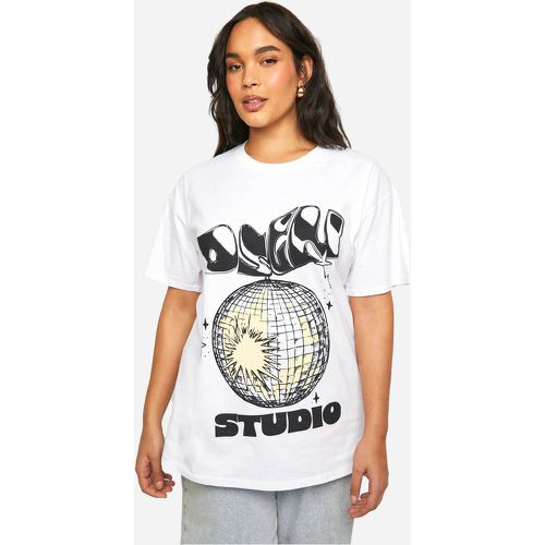 Camiseta Plus Con Estampado De Bola Disco - boohoo - Modalova