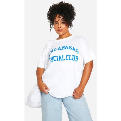 Camiseta Plus Oversize Con Estampado De Calabasas - boohoo - Modalova